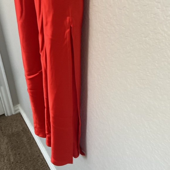NWT Resa Madison Slip Satin Midi Dress in Cayenne Color. Size S - Picture 7 of 11
